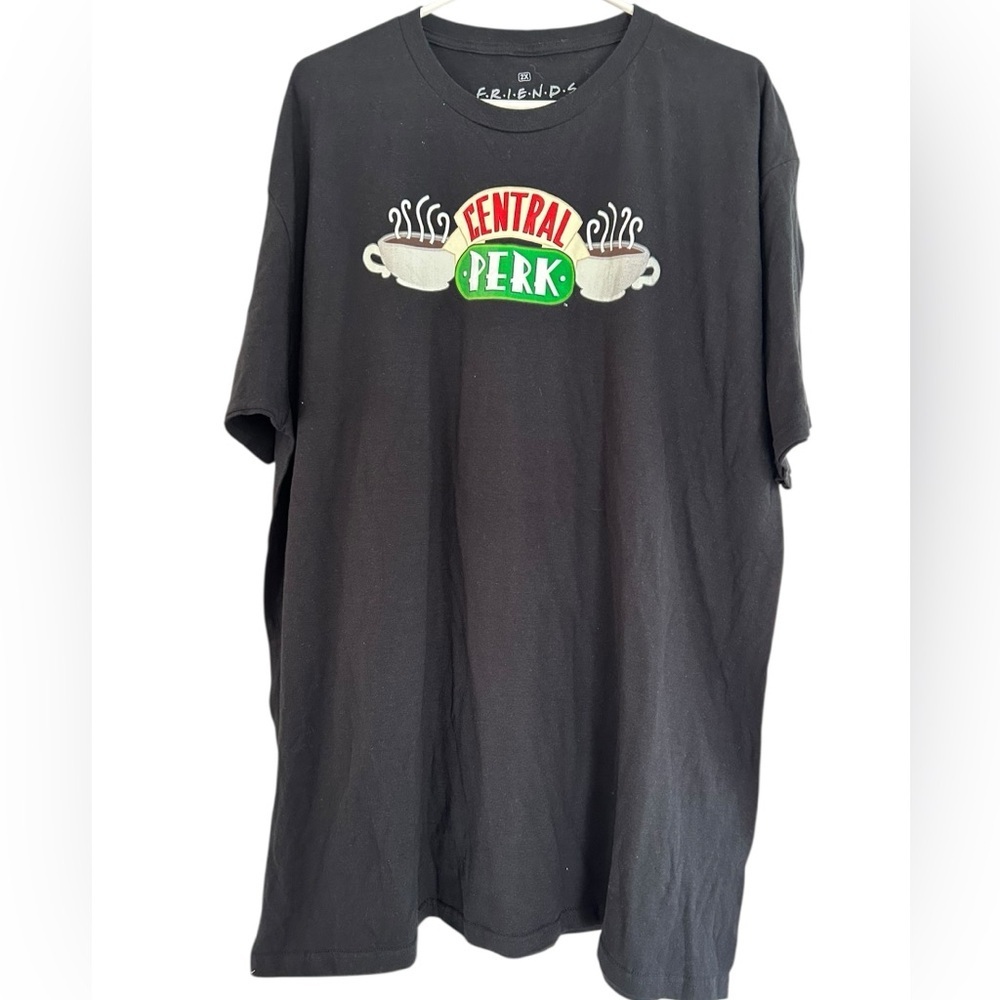 Friends Central Perk Graphic T-Shirt Unisex Black - Official TV Series Merch 2X